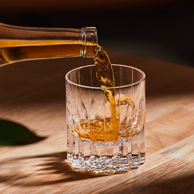 奢华高档K9水晶玻璃星芒杯洋酒杯子威士忌杯江户切子原色装