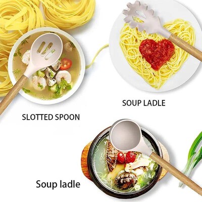 36pcs silicone utensil cooking set with holder