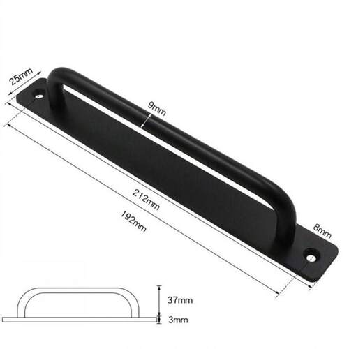 Sliding Door Handle Aluminum Alloy Pull Push Door Handle For