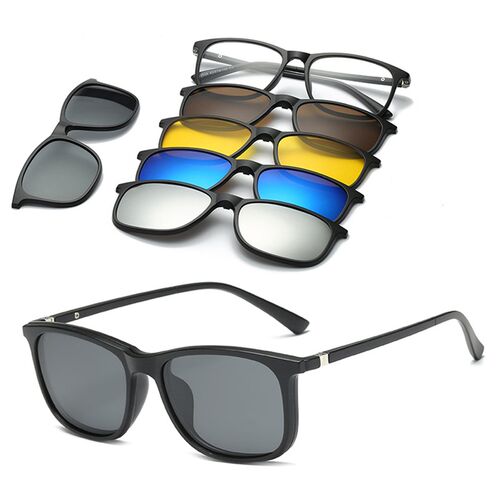 6 In 1 Custom Men Women Polarized Optical Magnetic Sunglasse