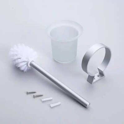 Space Aluminum Toilet Brush Holders Wall Mounted, Sliver Toi