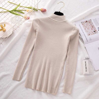 New Turtleneck Knitted Sweater Female Casual Pullover Women