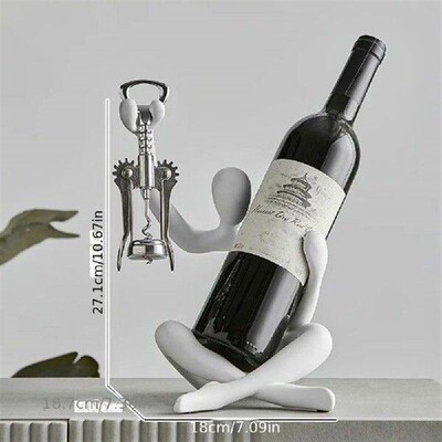 Creative Abstract Character Red Wine Rack Storage Ornament