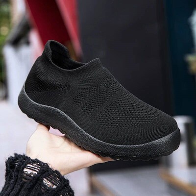 Fashion Women Casual Shoes Slip On Women Sock Shoes Solid Co