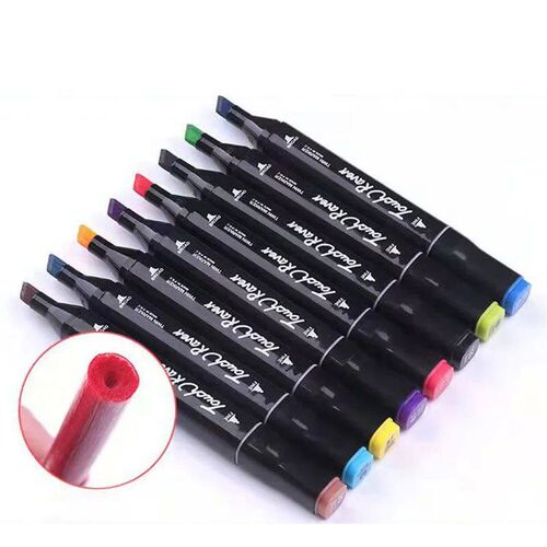 24-80 Colors Oily Art Marker Pen Set for Draw Double Headed