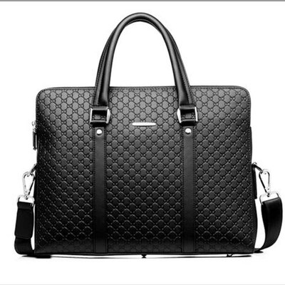 Free Shipping Men Fashion Business Briefcase High Quality Le