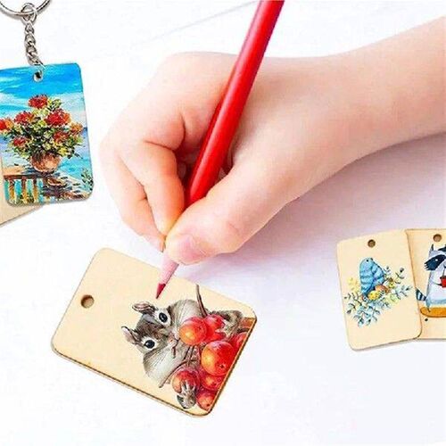 120pcs Unfinished Nature Wood Slice Gift Tags Blank Wooden