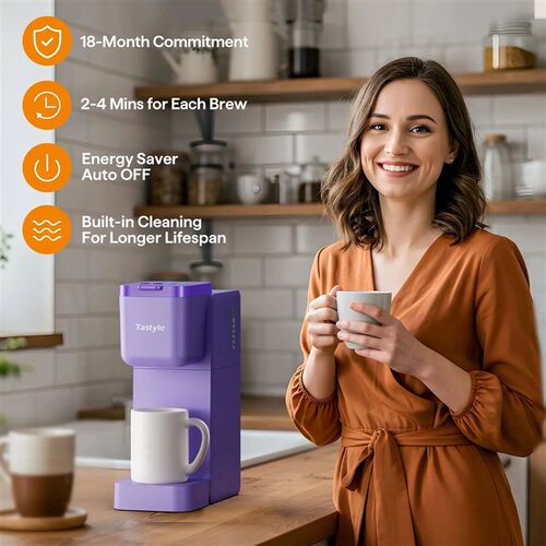 Single Serve Coffee Maker for K Cup, Ground and Tea, Hot and