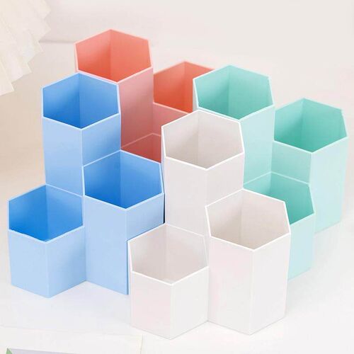 Hexagonal Pencil Holder Creative Cosmetic Eyebrow Pencil Sto