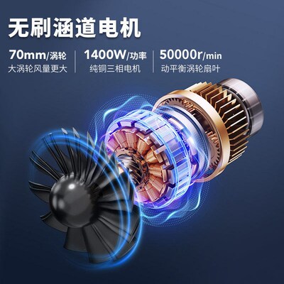 Fan Dust Blower Snow Lithium  Storm Turbine Blower High Powe