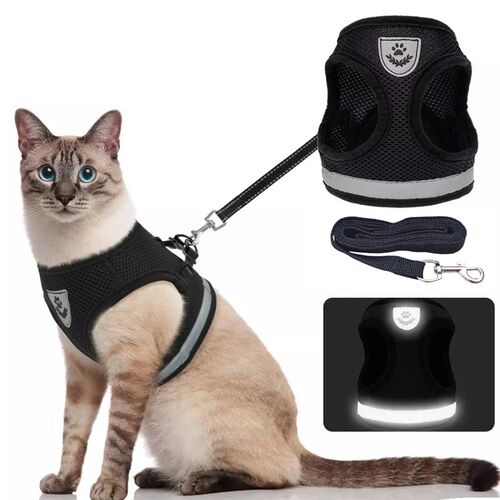 Breathable Cat Harness And Leash Escape Proof Pet Clothes Ki