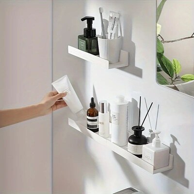 Bathroom Shelf Makeup Storage Organizer  Rack Self Adhesive
