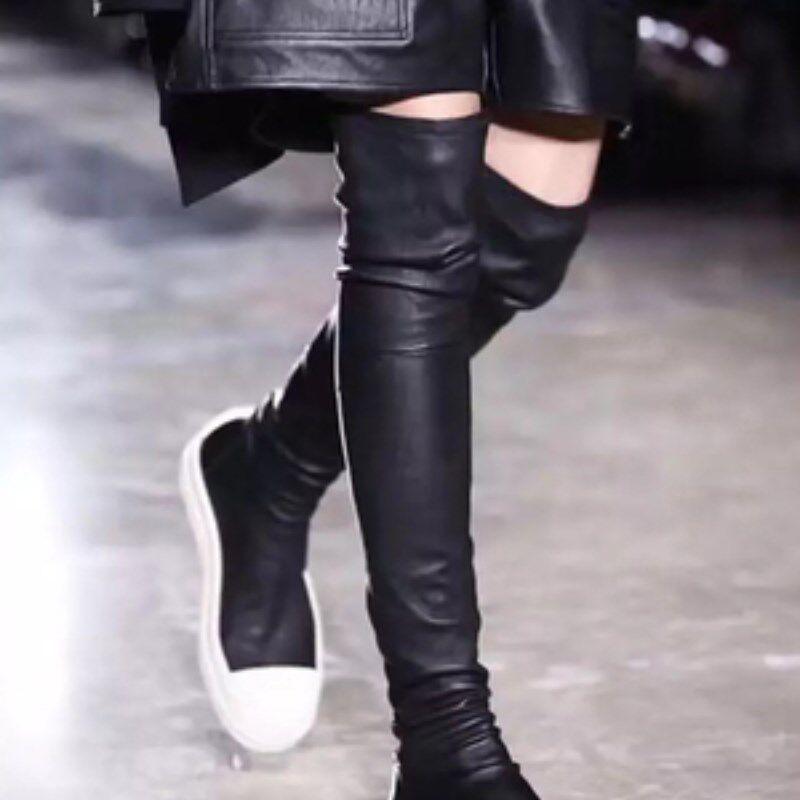 2022 New Shoes Winter Casual Women Boots Black Over the Knee图片