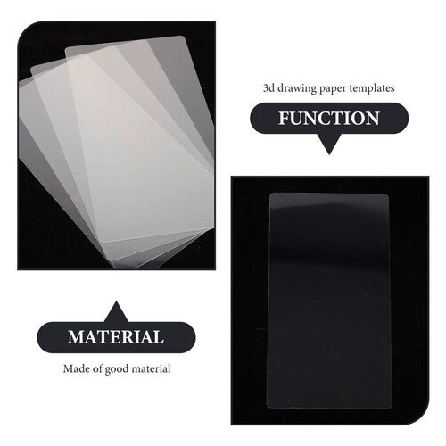 10Pcs Transparent Tracing Board For 3D Printing Pen Kids Dra