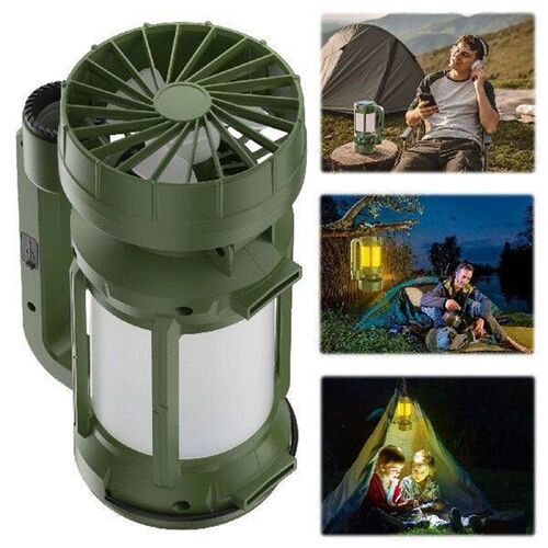 Solar Outdoor Camping Light USB Rechargeable with Fan Super