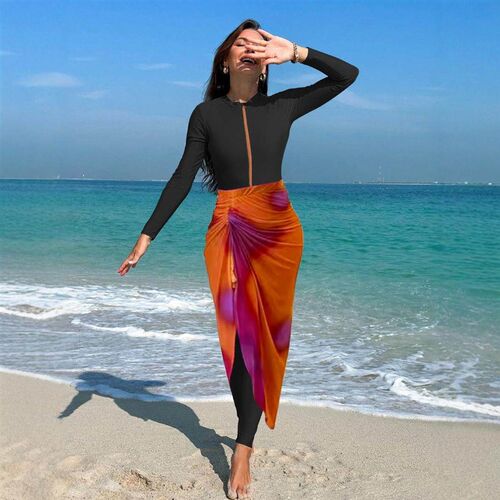 Diving suit with three long sleeves and sun protection