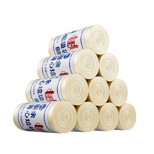 Heavy-duty, tear-resistant, thick garbage bags for home use.