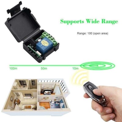 Kebidumei 433Mhz Universal Remote Control Switch DC 12V 1CH