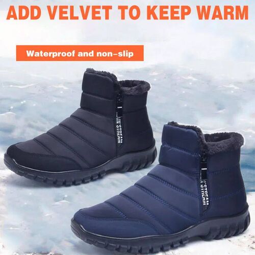 Winter Men Ankle Snow Boots Waterproof Non Slip Shoes for Me
