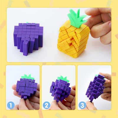 4 Pcs 3D Printed Fidget Fruit Toys Desk Fidget Worm Toy解压