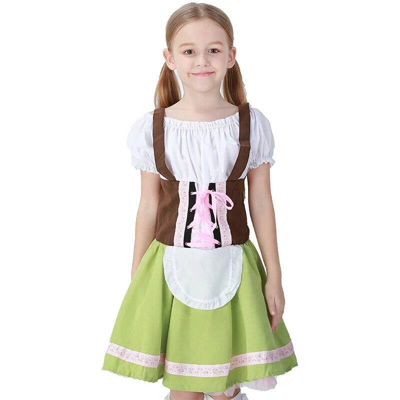 German Oktoberfest Children Costume Bavarian Fantasia - 实物图