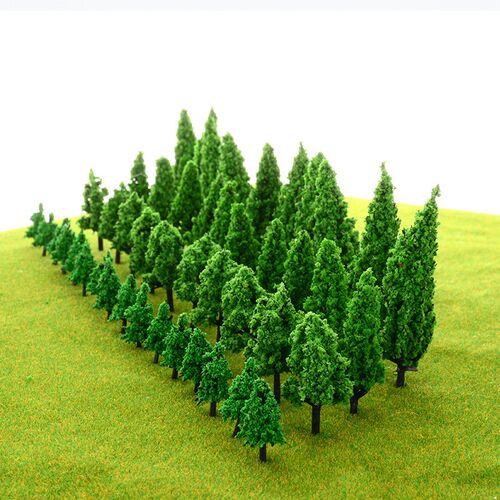 10Pcs/Pack Dark Green Model rees Scale Train Park Railroad R