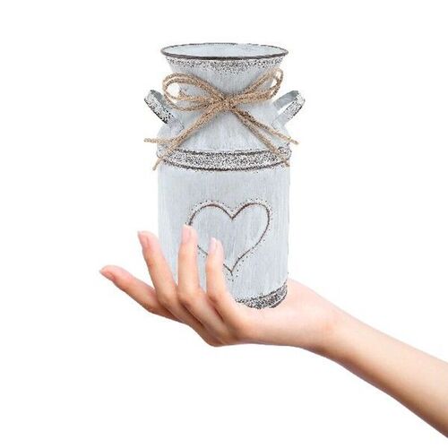 1pc Heart Shaped Flower Vase Iron Plant Display Pot For