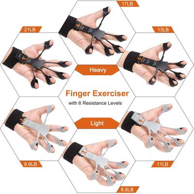 Silicone Gripster Grip Srengthener Finger Sretcher Hand Grip