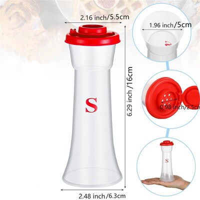 2-piece Set Of Sprinkler Plastic Seasoning Bottle Powder Spr