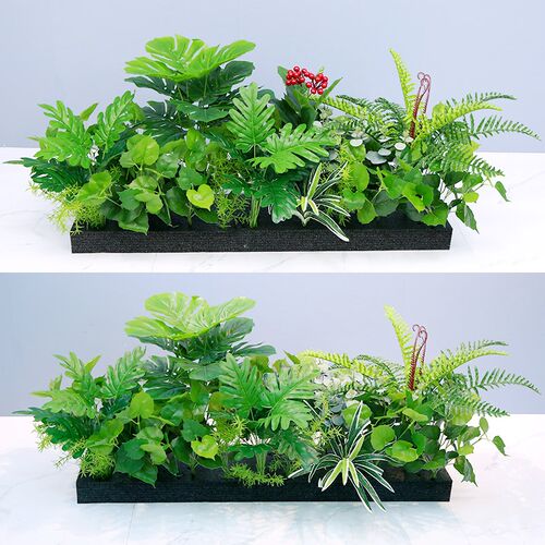 仿真绿植隔断花槽套装组合假花仿真花卉花箱售楼部餐厅装饰花草