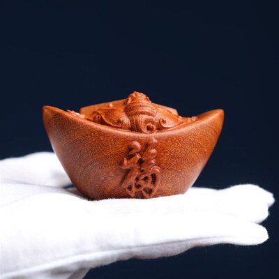 恭王府福到财到福庆有余金元宝摆件