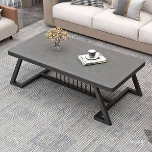 岩桌板面XBM茶几家用客厅出租屋小户型级岩经板茶桌高济型长方形