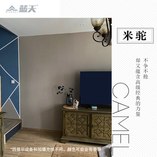 水性硅藻泥墙面漆奶咖浅咖家用室内涂料环保彩色乳胶漆背景墙墙漆