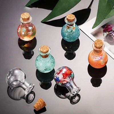 10 Pcs Glass Bottles Miniature Potion Bottle Mini Cork Glass