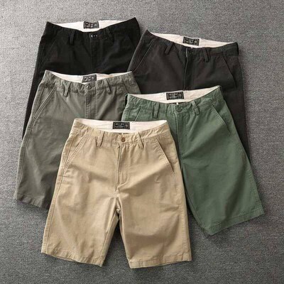 Khaki Shorts Men Summer Casual Shorts 2023 Work Wear Sreet S