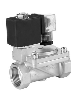 常闭不锈钢高压电磁DN32 1.2寸 SLP32丝扣膜片式水气2