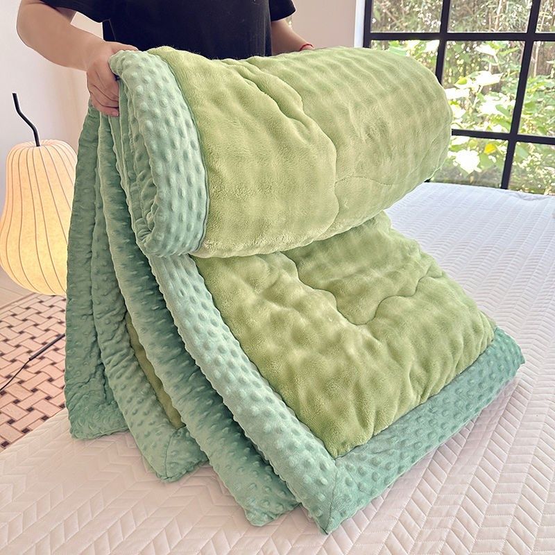 秋冬季兔兔绒豆豆被加厚保暖冬被宿舍可机洗面绒厚毛毯子,床上用品,化纤被,淘宝优惠券,粉丝福利购,淘宝优惠卷