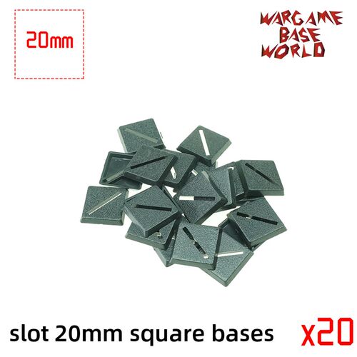 wargame base world - slot 20mm square bases