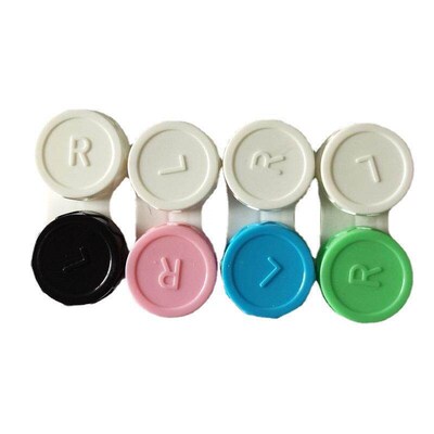 5/10 pcs lot Colored Contact Lenses Case L+R Contact Lens Ca
