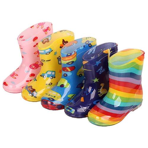 Childrens Rain Boots Rainbow Girls Exported To Japan Cute S