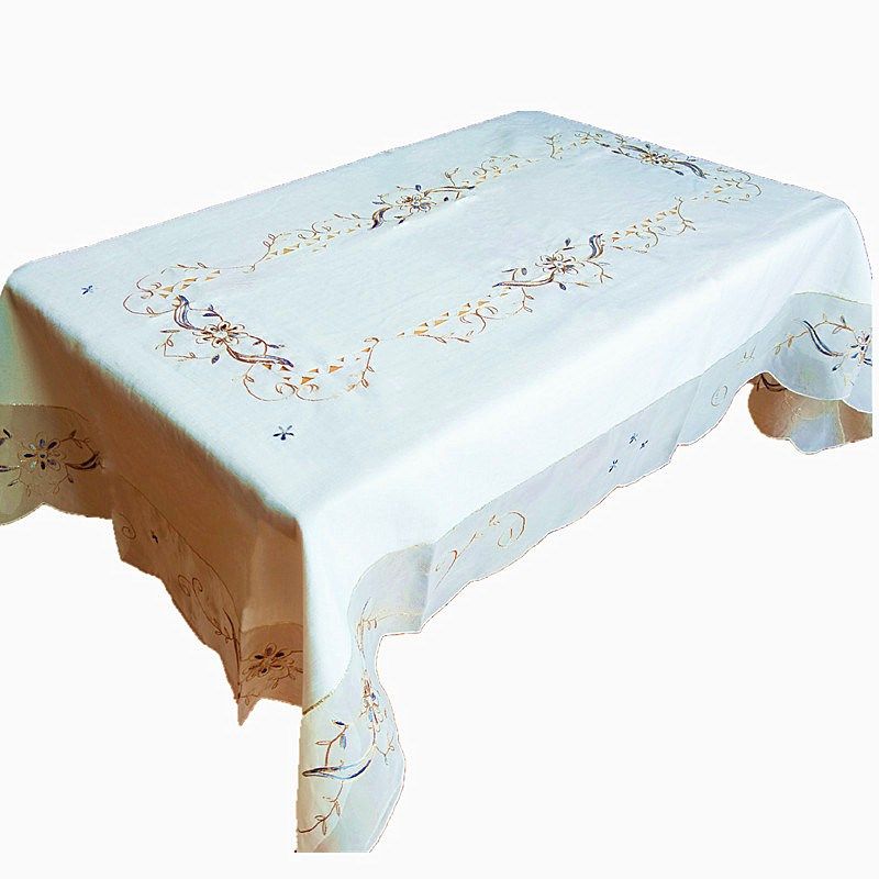 田园布艺茶几布长方形餐桌布盖巾花卉100x1米绣花纯手工毛线绣,居家布艺,桌布,淘宝优惠券,粉丝福利购,淘宝优惠卷