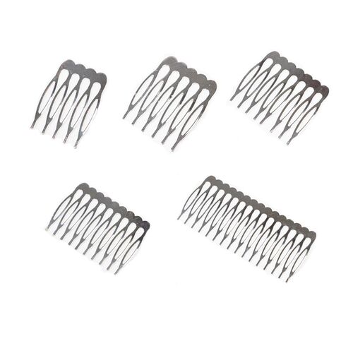 10pcs 5 8 10 12 14 16 18 Teeth Metal Hair Comb Brass For Cli