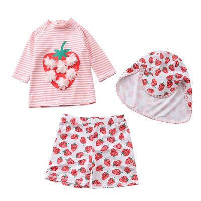 1~8Y Toddler Baby Girls Swimsuit Long sleeves Swimming suit