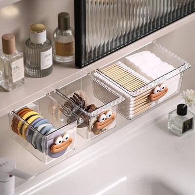 Transparent Bathroom Cotton Stick Makeup Cotton Bathroom Pul