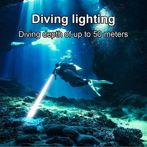 XHP50 LED Diving Flashlight Super Bright Underwater Torch Ty