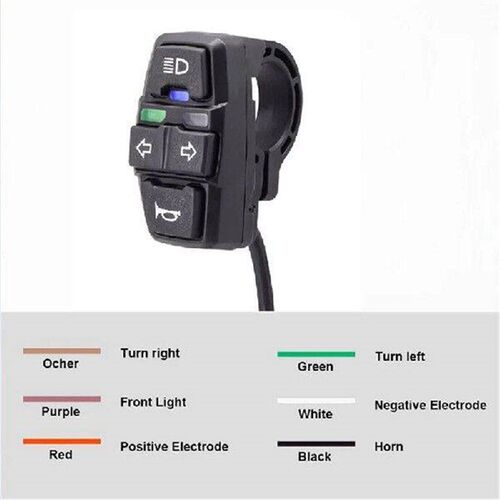 ABVB-2X Ebike Light Switch+Horn And Turning Light Switch