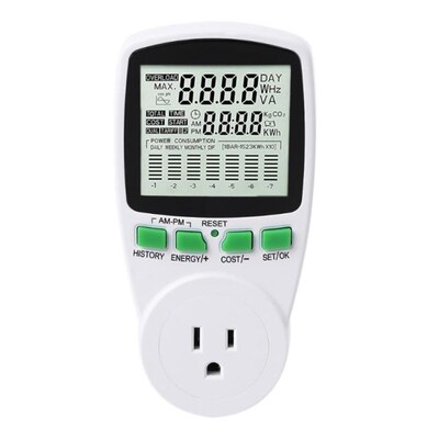 Easy to Read  Electricity Usage Meter Household Kilowatt Wat