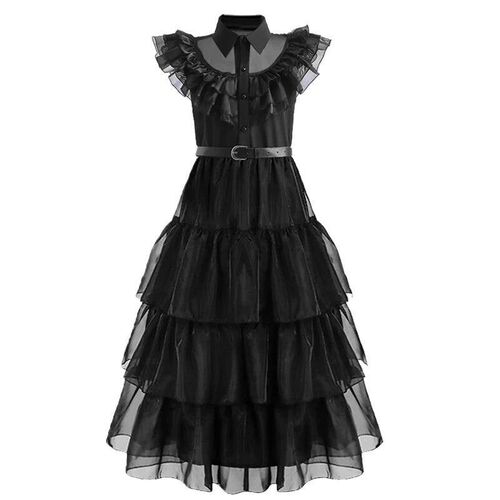 Wednesday Addams Cosplay For Girl Costume  New Vestidos For
