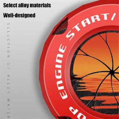 Car Engine Start Button Cover Zinc Alloy Start Stop Button