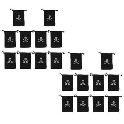 20 Pcs Pirate Drawstring Bag Birthday Bags for Presents